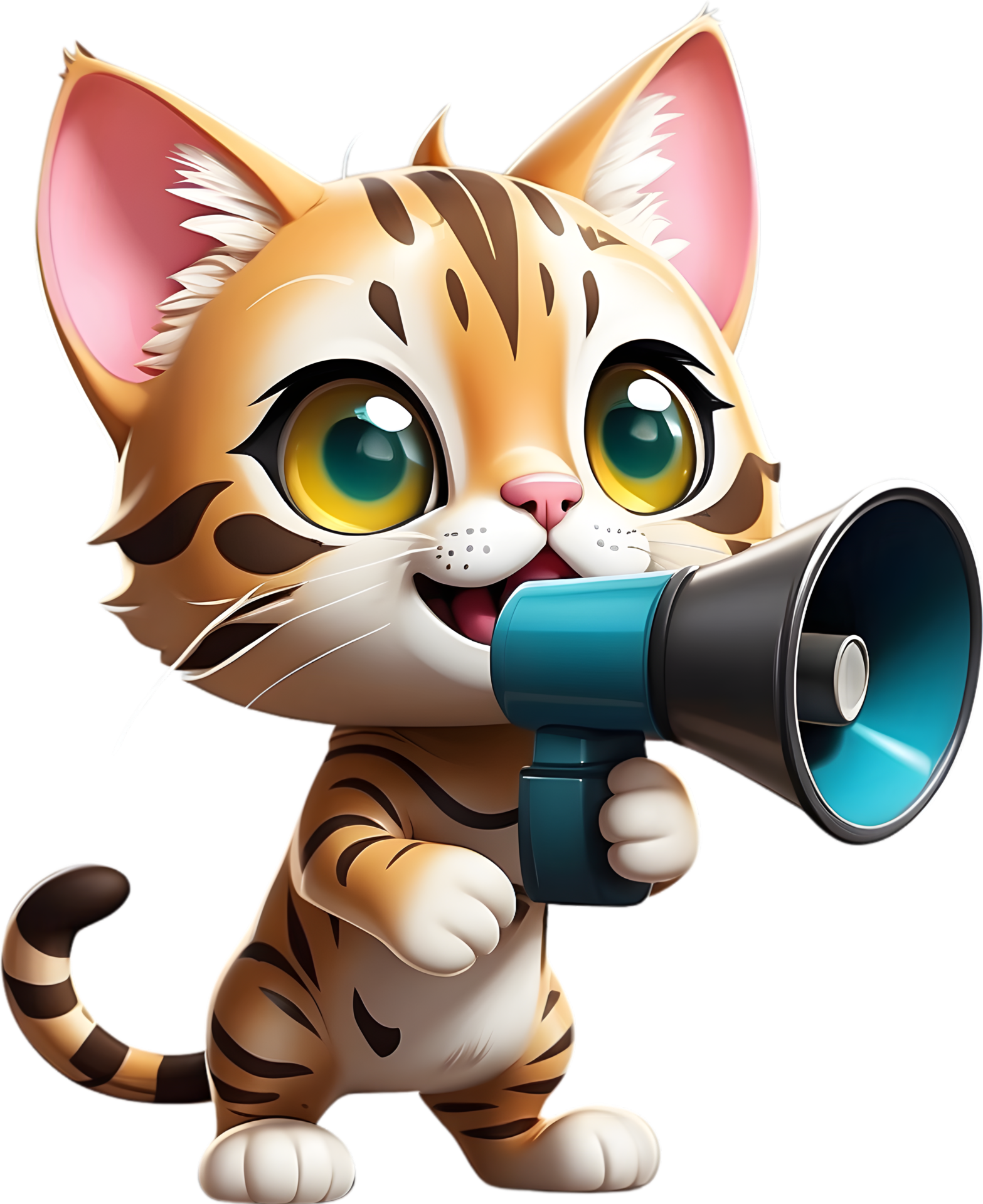 cat with a megaphone