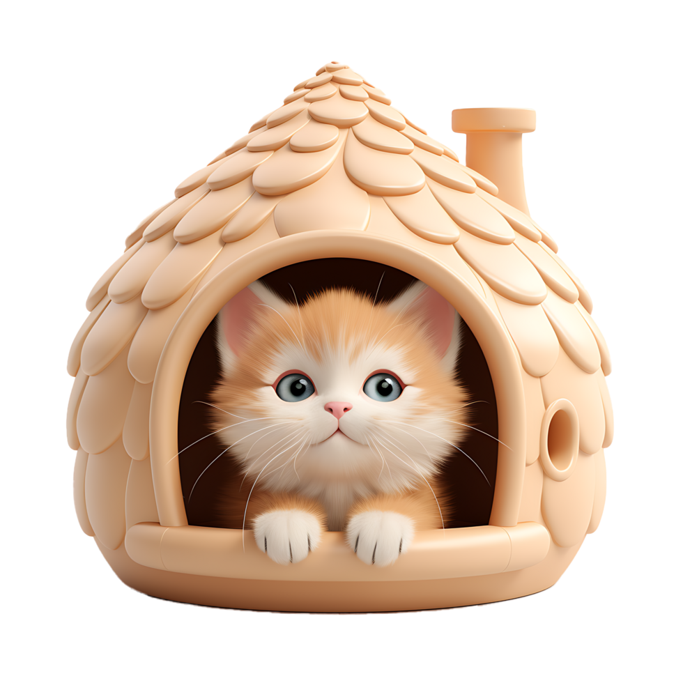 cat in the small house